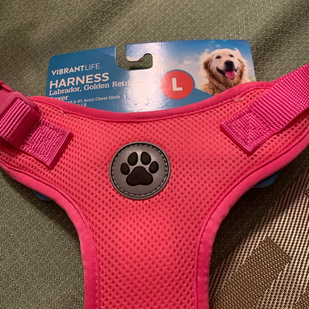 NWT Vibrant Life dog harness Size Large pink - Picture 2 of 3